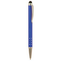 Ball Point Pen/Stylus - Gloss Blue - Black Ink